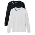 thumbnail image 1 of Daxton Premium Brooklyn Men Long Sleeves T Shirt Ultra Soft Medium Weight Cotton, 2Pk Black White White Black Medium, 1 of 6