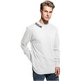 thumbnail image 1 of Daxton Premium Cleveland Men Long Sleeves T Shirt Ultra Soft Medium Weight Cotton, White Tee Black Letters Small, 1 of 3