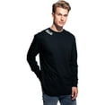 thumbnail image 1 of Daxton Premium Dallas Men Long Sleeves T Shirt Ultra Soft Medium Weight Cotton, Black Tee White Letters Medium, 1 of 3