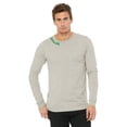 thumbnail image 1 of Daxton Premium Dallas Men Long Sleeves T Shirt Ultra Soft Medium Weight Cotton, Oat Tee Green Letters XS, 1 of 3