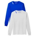 thumbnail image 1 of Daxton Premium Idaho Men Long Sleeves T Shirt Ultra Soft Medium Weight Cotton, 2Pk Royal White White Royal 2XL, 1 of 6