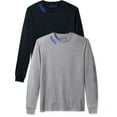 thumbnail image 1 of Daxton Premium Kansas Men Long Sleeves T Shirt Ultra Soft Medium Weight Cotton, 2Pk Black Royal Hgray Royal Medium, 1 of 6