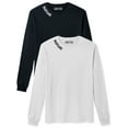 thumbnail image 1 of Daxton Premium Maryland Men Long Sleeves T Shirt Ultra Soft Medium Weight Cotton, 2Pk Black White White Black  Medium, 1 of 6