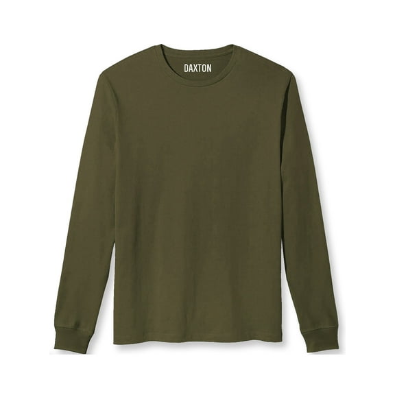 Daxton Premium Men's Long Sleeves T Shirt Ultra Soft Medium Weight Cotton