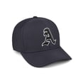thumbnail image 1 of Daxton Premium Mid Profile Hat Semi Curved Visor Charcoal Cap White Black Gothic Embroidered, Letter A, 1 of 4