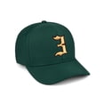 thumbnail image 1 of Daxton Premium Mid Profile Hat Semi Curved Visor Hunter Cap Black Gold Gothic Embroidered, Number 3, 1 of 4