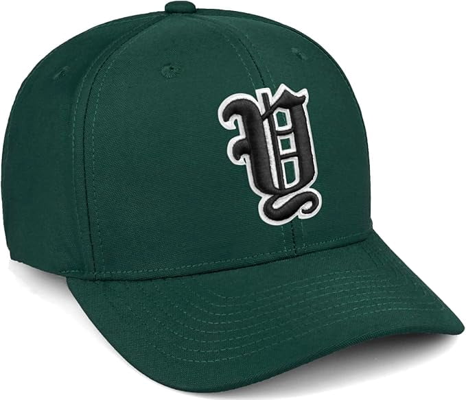 Daxton Premium Mid Profile Hat Semi Curved Visor Hunter Cap White Black ...