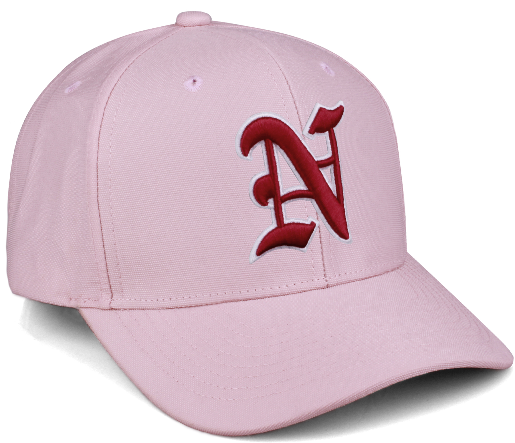 Daxton Premium Mid Profile Hat Semi Curved Visor Pink Cap White Red ...