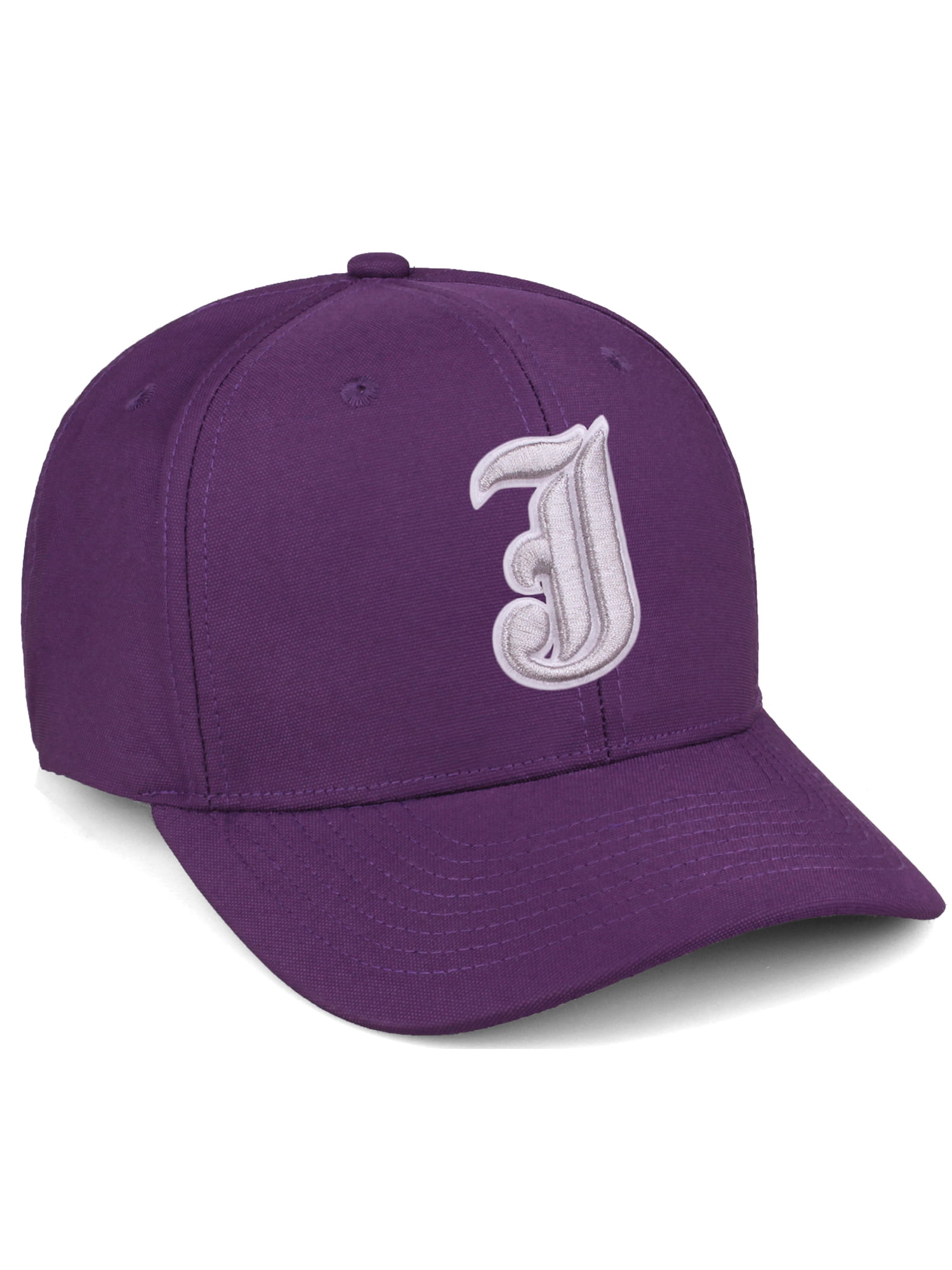 Daxton Premium Mid Profile Hat Semi Curved Visor Purple Cap White ...