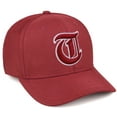 thumbnail image 1 of Daxton Premium Mid Profile Hat Semi Curved Visor Red Cap White Red Gothic Embroidered, Letter T, 1 of 4