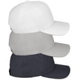 thumbnail image 1 of Daxton Premium Mid Profile Hat Semi Curved Visor Structured Cap 3 Pack - Charcoal,Light Grey, White, 1 of 5
