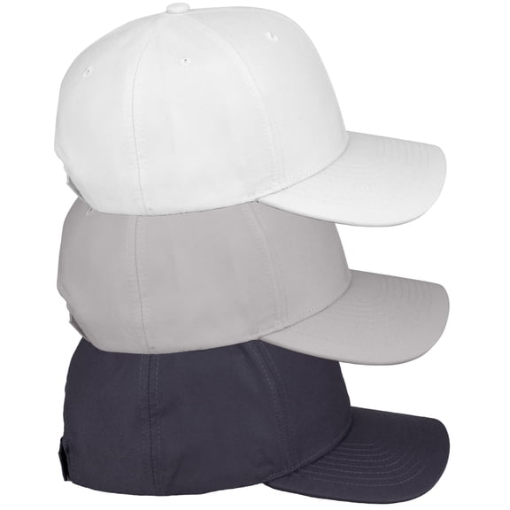 Daxton Premium Mid Profile Hat Semi Curved Visor Structured Cap 3 Pack - Charcoal,Light Grey, White