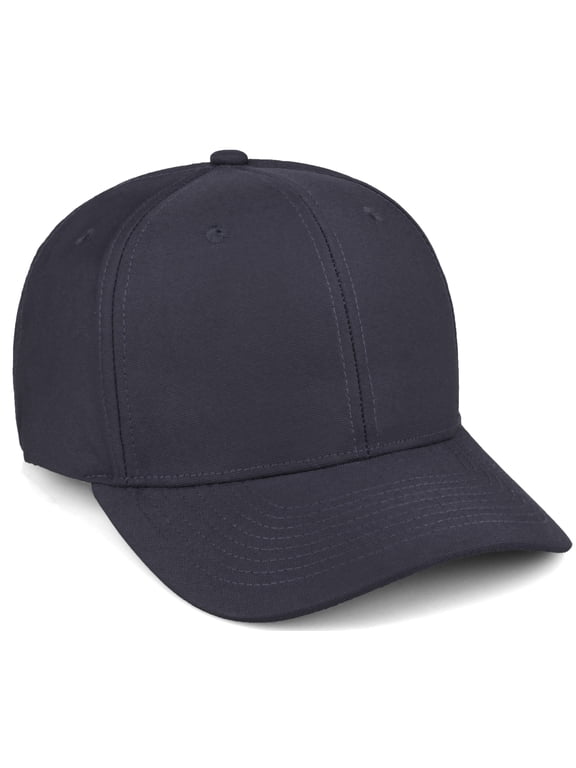 Premium Mid Profile Hat Semi Curved Visor Structured Cap, Charcoal