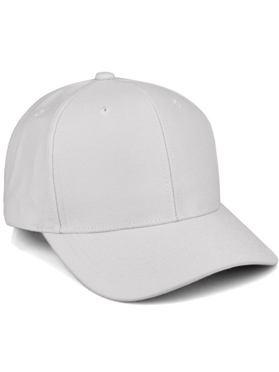 Premium Mid Profile Hat Semi Curved Visor Structured Cap, Gray