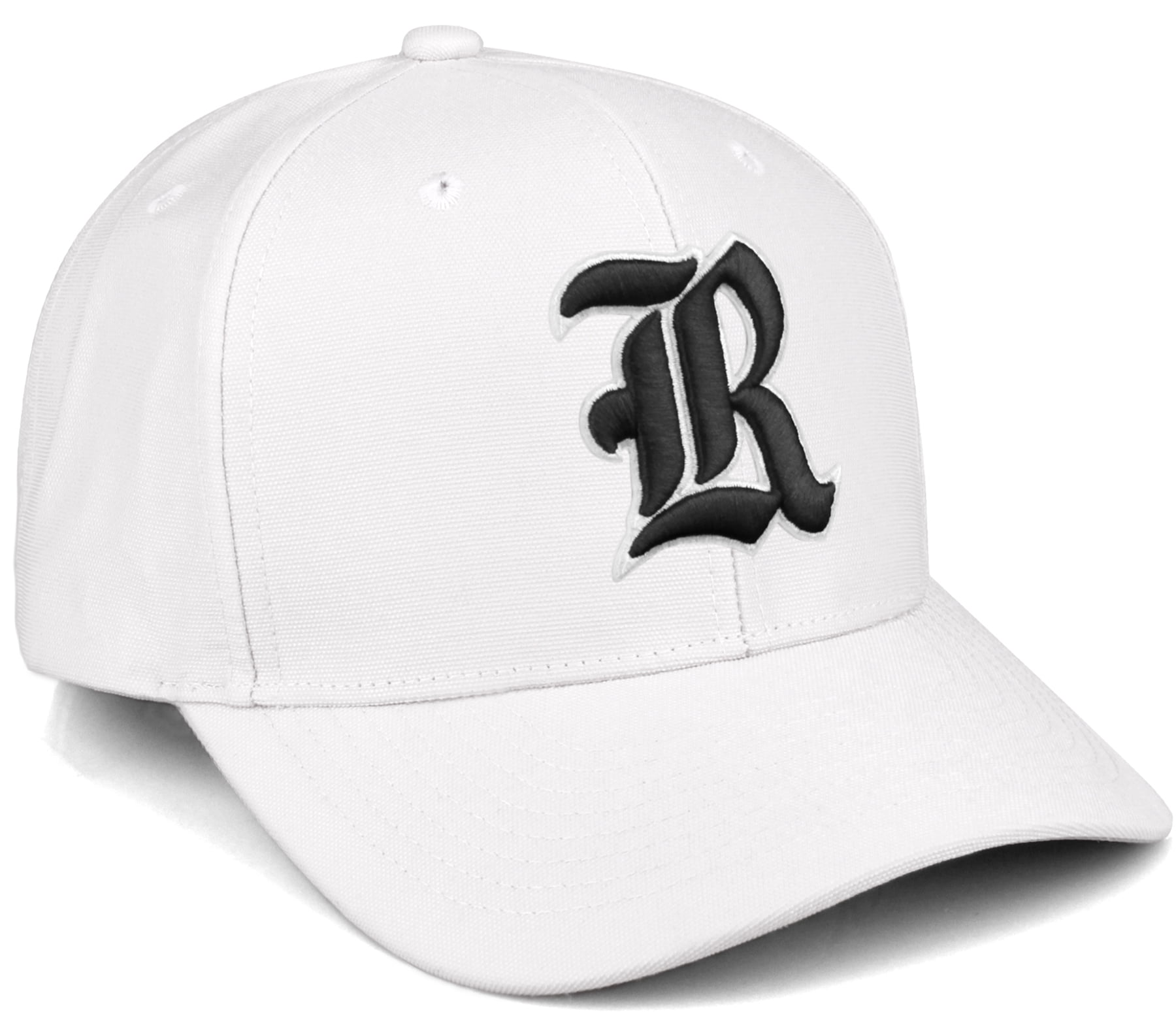 Hat With R Daxton Premium Mid Profile Hat Semi Curved Visor White Cap White Black ...