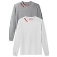 thumbnail image 1 of Daxton Premium Montana Men Long Sleeves T Shirt Ultra Soft Medium Weight Cotton, 2Pk Hgray Red White Red 2XL, 1 of 6