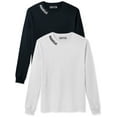 thumbnail image 1 of Daxton Premium Nashville Men Long Sleeves T Shirt Ultra Soft Medium Weight Cotton, 2Pk Black White White Black Large, 1 of 6