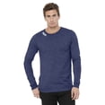thumbnail image 1 of Daxton Premium Ohio Men Long Sleeves T Shirt Ultra Soft Medium Weight Cotton, Heather Navy Tee White Letters 2XL, 1 of 3