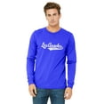 thumbnail image 1 of Daxton Premium Script Cities Long Sleeves Tshirt Soft Med Weight Cotton, Los Angeles-Royal White, L, 1 of 3