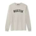 thumbnail image 1 of Daxton Retro Austin Arch Font Long Sleeves T Shirt Soft Medium Weight Cotton, Vintage Tee Black Font, L, 1 of 2
