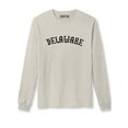 thumbnail image 1 of Daxton Retro Delaware Arch Font Long Sleeves T Shirt Soft Medium Weight Cotton, Vintage Tee Black Font, XS, 1 of 2