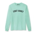 thumbnail image 1 of Daxton Retro East Coast Arch Font Long Sleeves TShirt Soft Med Weight Cotton, Mint Tee Black Font, 2XL, 1 of 2