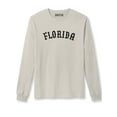 thumbnail image 1 of Daxton Retro Florida Arch Font Long Sleeves T Shirt Soft Medium Weight Cotton, Vintage Tee Black Font, M, 1 of 2