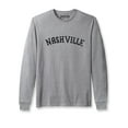 thumbnail image 1 of Daxton Retro Nashville Arch Font Long Sleeves T Shirt Soft Medium Weight Cotton, Hgray Tee Black Font, XS, 1 of 2
