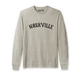 thumbnail image 1 of Daxton Retro Nashville Arch Font Long Sleeves T Shirt Soft Medium Weight Cotton, Oat Tee Black Font, M, 1 of 2