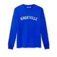 thumbnail image 1 of Daxton Retro Nashville Arch Font Long Sleeves T Shirt Soft Medium Weight Cotton, Royal Tee White Font, 2XL, 1 of 2