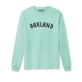 thumbnail image 1 of Daxton Retro Oakland Arch Font Long Sleeves T Shirt Soft Medium Weight Cotton, Mint Tee Black Font, 2XL, 1 of 2
