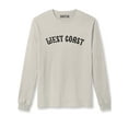 thumbnail image 1 of Daxton Retro West Coast Arch Font Long Sleeves T Shirt Soft Med Weight Cotton, Vintage Tee Black Font, 1XL, 1 of 2