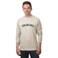 thumbnail image 1 of Daxton San Antonio Sweatshirt Athletic Fit Pullover Crewneck French Terry Fabric, Oat Sweatshirt Black Letters, 2XL, 1 of 3