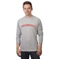 thumbnail image 1 of Daxton San Francisco Sweatshirt Athletic Pullover Crewneck French Terry Fabric, Hth Grey Sweatshirt Red Letters, 1XL, 1 of 3
