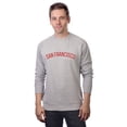 thumbnail image 1 of Daxton San Francisco Sweatshirt Athletic Pullover Crewneck French Terry Fabric, Hth Grey Sweatshirt Red Letters, XS, 1 of 3