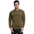 thumbnail image 1 of Daxton Seattle Sweatshirt Athletic Fit Pullover Crewneck French Terry Fabric, Olive Sweatshirt  Black Letters, S, 1 of 3