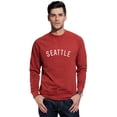 thumbnail image 1 of Daxton Seattle Sweatshirt Athletic Fit Pullover Crewneck French Terry Fabric, Spice Sweatshirt White Letters, 3XL, 1 of 3