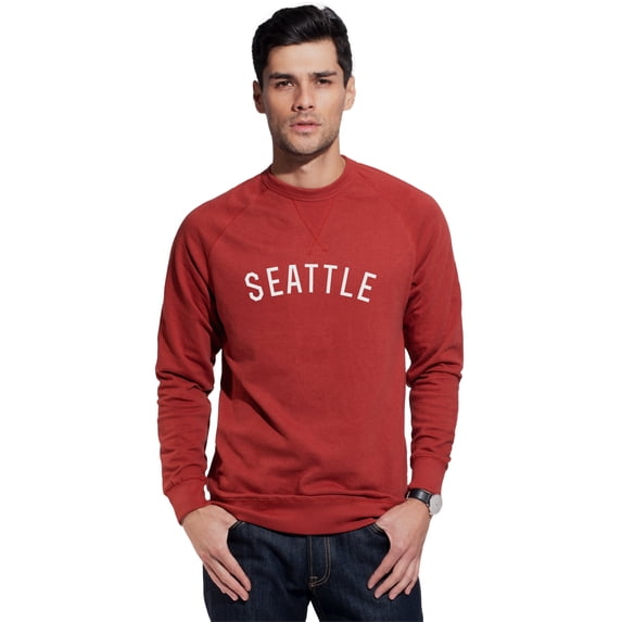 Daxton Seattle Sweatshirt Athletic Fit Pullover Crewneck French Terry Fabric, Spice Sweatshirt White Letters, 3XL