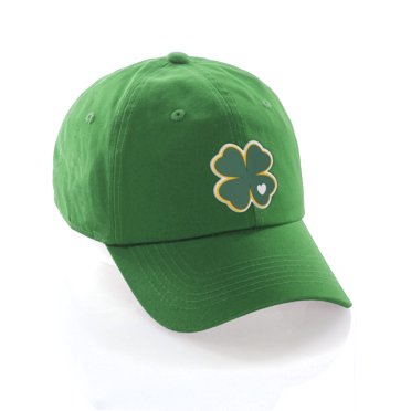 Daxton St. Patrick Day Lucky Clover Baseball Dad Hat, Clover Kelly Green Hat