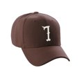 thumbnail image 1 of Daxton StructuWhite Baseball Hat Cap Curved Visor Vintage Custom Number, Brown Hat, White Number 7, 1 of 4