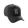 thumbnail image 1 of Daxton Structured Baseball Hat Cap 3D Alphabet A to Z Letter Number Initial-Black, Letter K, 1 of 7