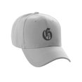thumbnail image 1 of Daxton Structured Baseball Hat Cap Curved Visor Old English Font Alphabet A to Z, Light Grey Hat Black G, 1 of 2