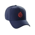 thumbnail image 1 of Daxton Structured Baseball Hat Cap Curved Visor Old English Font Alphabet A to Z, Navy Hat Red G, 1 of 4