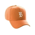 thumbnail image 1 of Daxton Structured Baseball Hat Cap Curved Visor Old English Font Alphabet A to Z, Orange Hat White B, 1 of 2
