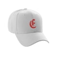 thumbnail image 1 of Daxton Structured Baseball Hat Cap Curved Visor Old English Font Alphabet A to Z, White Hat Red E, 1 of 3