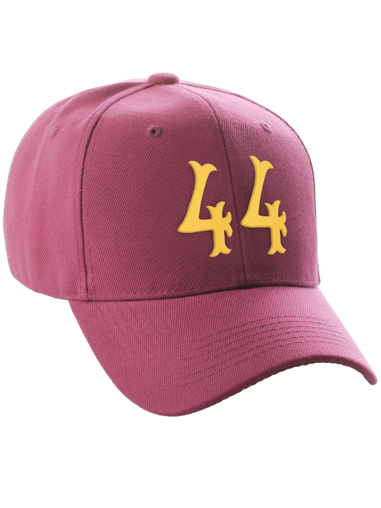 Daxton Structured Baseball Hat Cap Curved Visor Vintage Custom Number ...