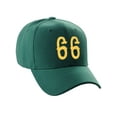 thumbnail image 1 of Daxton Structured Baseball Hat Cap Curved Visor Vintage Custom Number, Hunter Hat, Gold Number 66, 1 of 4