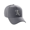 thumbnail image 1 of Daxton Structured Baseball Hat Cap Old English A to Z Letter Number Initial-Charcoal, Letter H, 1 of 4