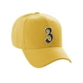 thumbnail image 1 of Daxton Structured Baseball Hat Cap Old English A to Z Letter Number Initial-Gold, Number 3, 1 of 4