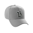 thumbnail image 1 of Daxton Structured Baseball Hat Cap Old English A to Z Letter Number Initial-Light Grey, Letter B, 1 of 4